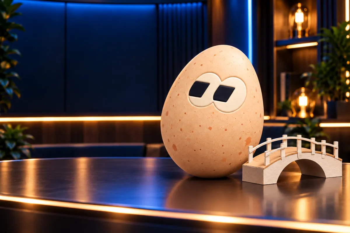 The FOMOEgg egg in the studio, illustrating: How do I trade memecoins on Robinhood Chain safely?