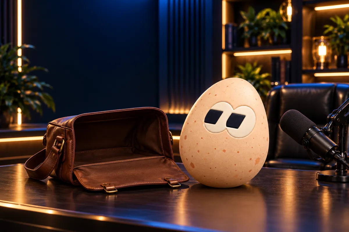 The FOMOEgg egg in the studio, illustrating: What is a crypto wallet?
