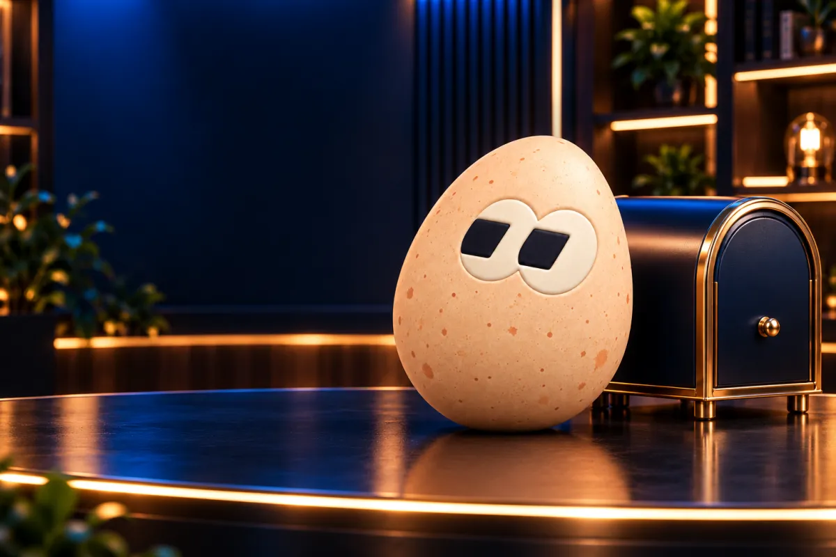 The FOMOEgg egg in the studio, illustrating: What is a dead address?