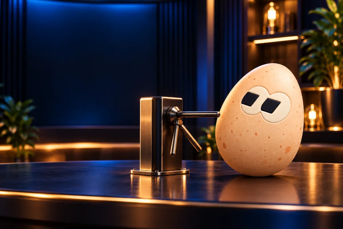 The FOMOEgg egg in the studio, illustrating: What is a honeypot token?