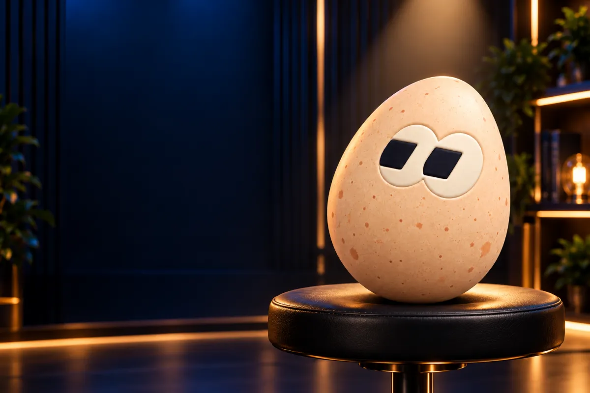 The FOMOEgg egg in the studio, illustrating: What is FOMOEgg?