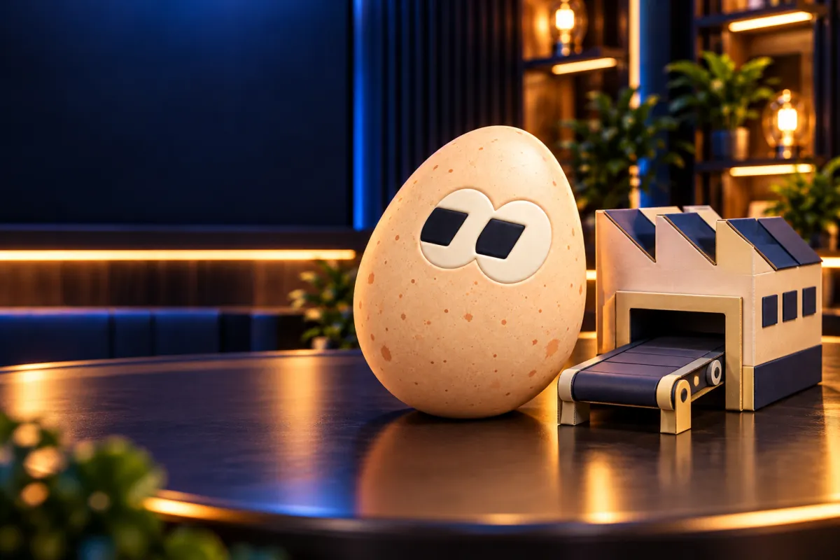 The FOMOEgg egg in the studio, illustrating: What is PONS?