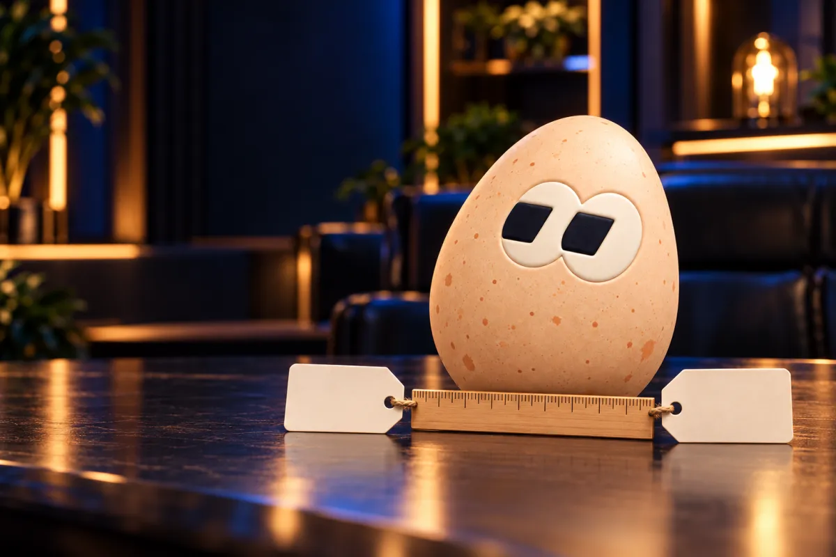 The FOMOEgg egg in the studio, illustrating: What is slippage in crypto?
