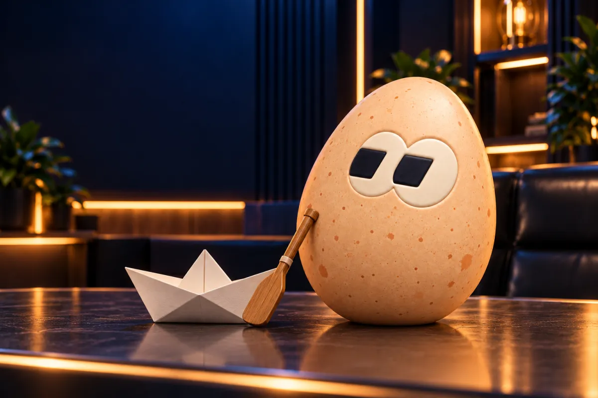 The FOMOEgg egg in the studio, illustrating: Why do communities take over a token?